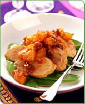 Roasted Pork Tenderloin with Pear Chutney