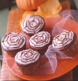 Halloween Spiderweb Cupcakes